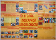 Нажмите для увеличения Стенд - Уголок по ГО и ЧС. Профиль капля, защита - ПЭТ, 3 кармана А4