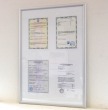 Стенд-витрина 600 × 850 мм, профиль Клик. Стоимость 5820 рублей.