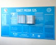 Стенд «Российское движение школьников», 2000 х 1200 мм, аналог профиля Nielsen, карманы: 5 А4, 6 А3 с боковой загрузкой, 1 перекидное на 10 рамок А4. Стоимость 18370 рублей.