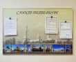 Магнитный стенд «Санкт-Петербург» с видом города, 1200 х 800 мм, аналог профиля Nielsen, ламинация. Стоимость 7800 рублей.