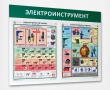 Стенд «Электроинструмент», 1050 х 800 мм, без профиля, набор плакатов, 2 кармана А2. Стоимость 5090 рублей.