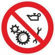 Р 24 Запрещается смазывать элементы во время работы механизма