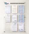 Стенд прозрачный «Дополнительное образование» 800 х 1100 мм, оргстекло 4 мм, 9 карманов А4 с прозрачным скотчем, 6 дистанционных держателя. Стоимость 12400 рублей.