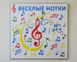 Стенд «Веселые нотки», 800 х 800 мм, аналог профиля Nielsen, 6 карманов А4. Стоимость 6360 рублей.