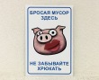 Табличка «Не мусорить» 200 х 300 мм, полноцветная печать. Стоимость 650 рублей.