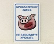 Табличка «Не мусорить» 200 х 300 мм, полноцветная печать. Стоимость 800 рублей.
