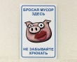 Табличка «Не мусорить» 200 х 300 мм, полноцветная печать. Стоимость 740 рублей.