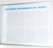 Стенд с защитой из литого поликарбоната 1100 х 850 мм, профиль Клик 26 мм, 8 карманов А4. Стоимость 13700 рублей.